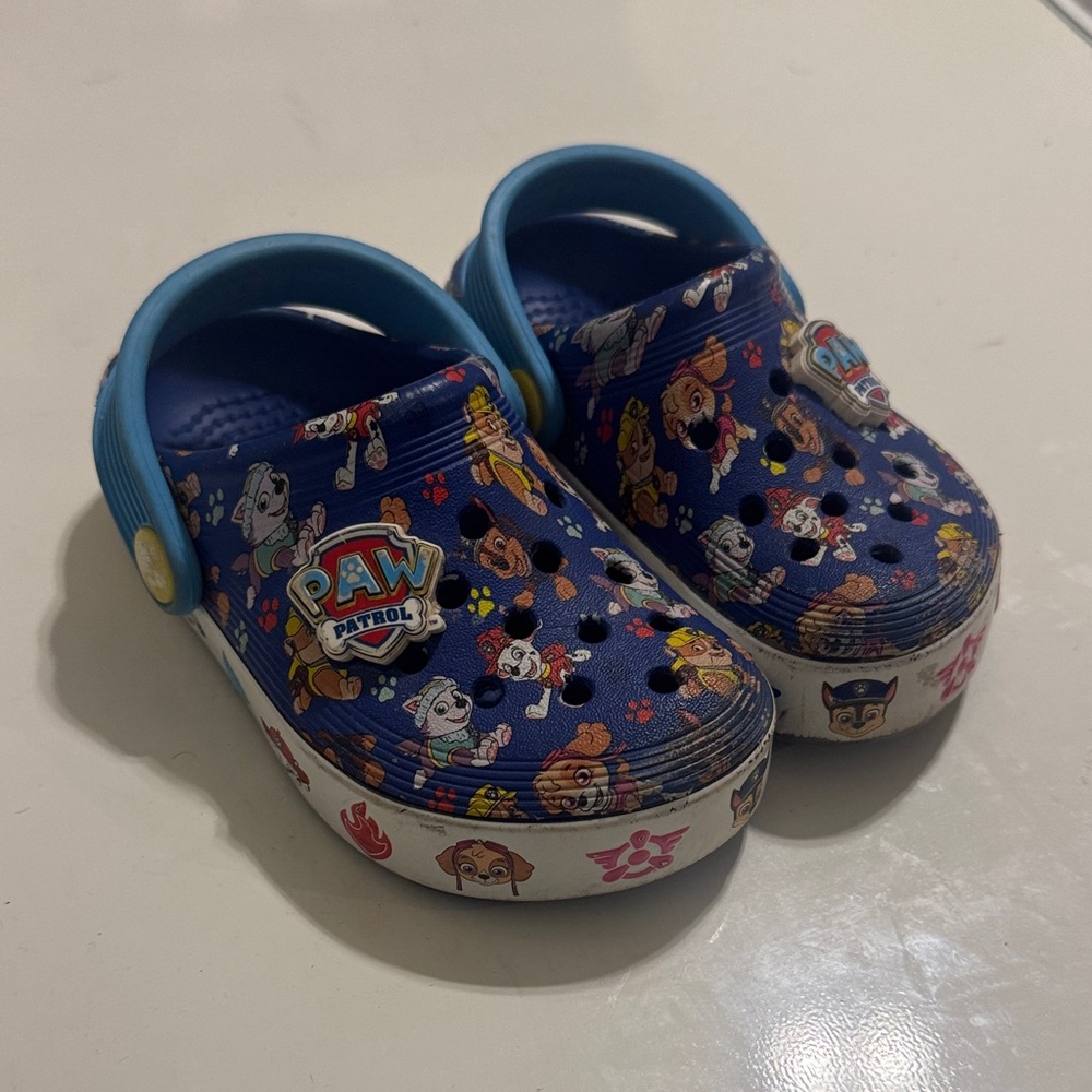 Paw Patrol Blue Kids Crocs Shoes Size 8